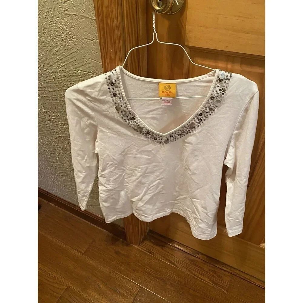 ruby rd. petite large embellished top